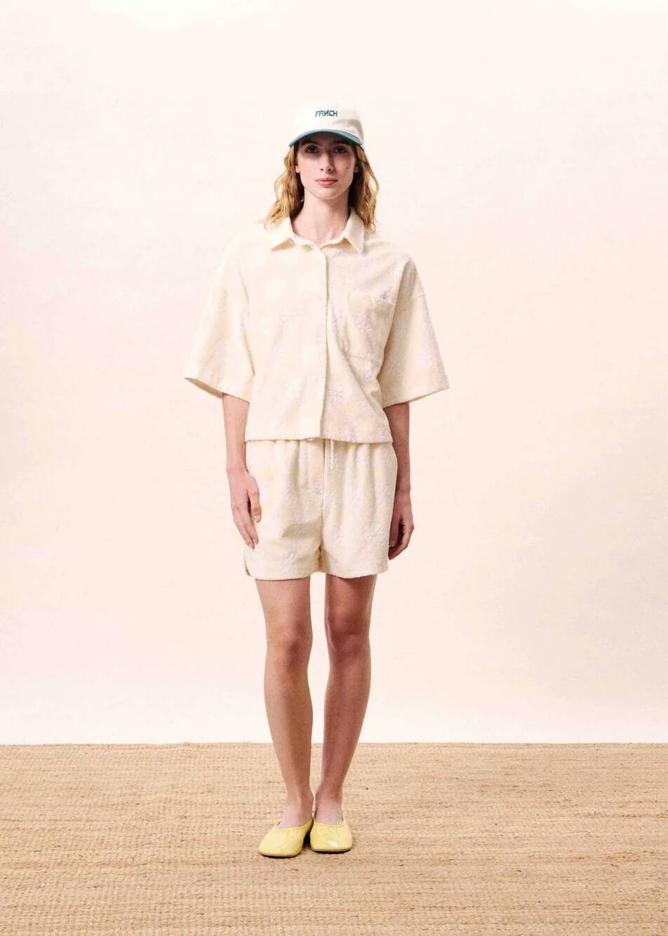 NEW FRNCH vaelia soft knit short in cream